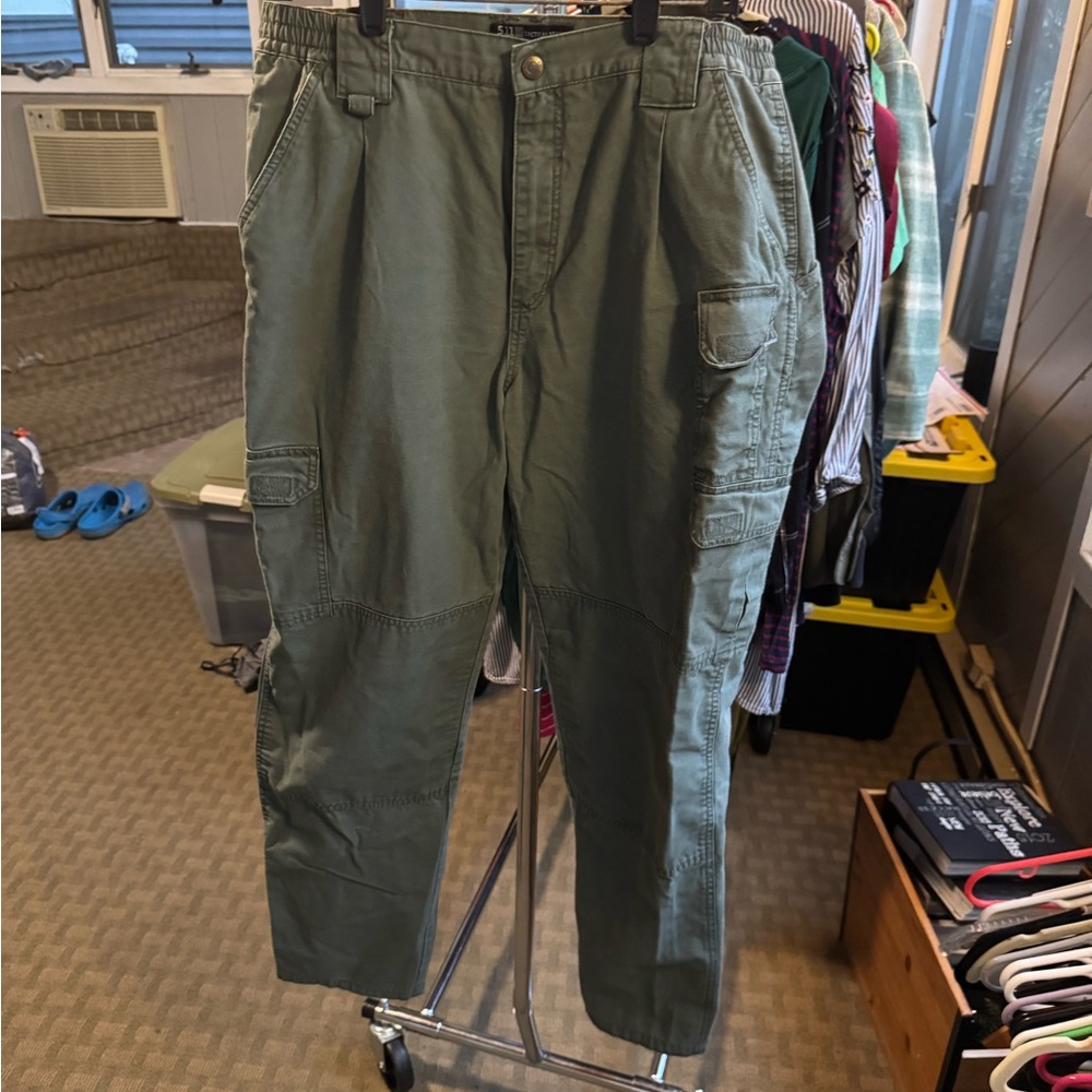 5.11 Tactical Green Cargo Pants Rugged Design